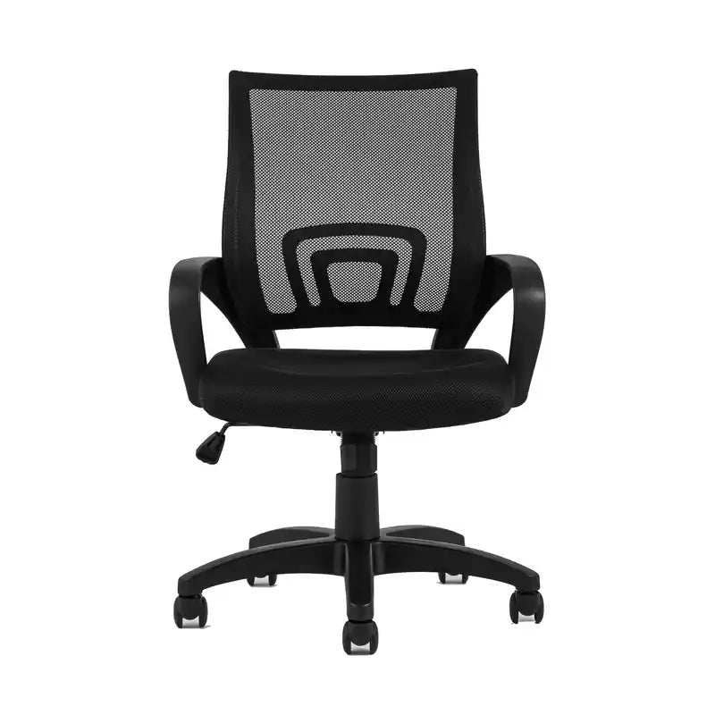 22" Mid-Back Mesh Office Chair with Foam Padded Seat, Breathable Ergonomic Design