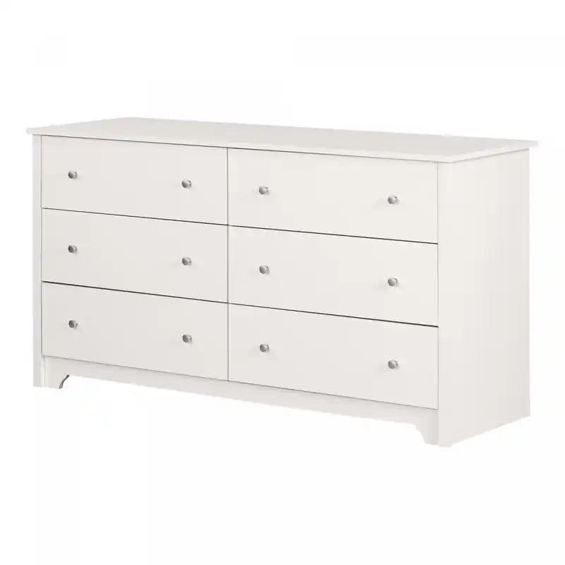 Vito 6-drawer Dresser - Pure White