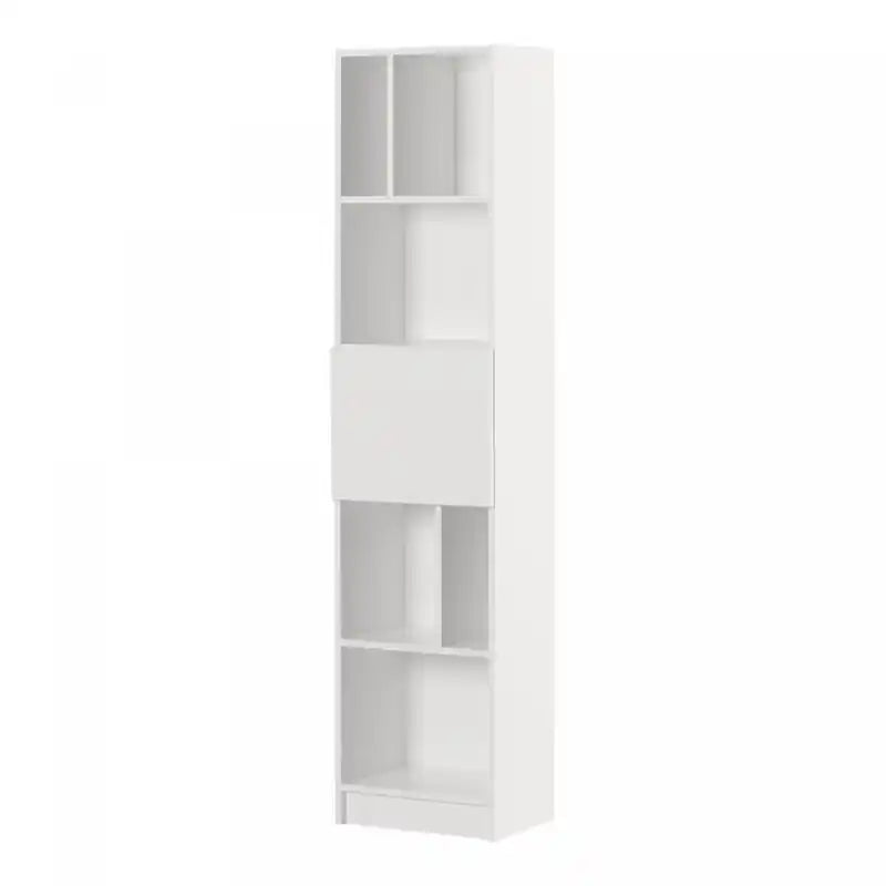 Liora 5-shelf Narrow Bookcase - Pure White