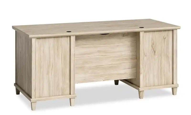 Hammond 67.56 Commercial Grade Executive Office Desk with 7-Drawers - Chalk Oak