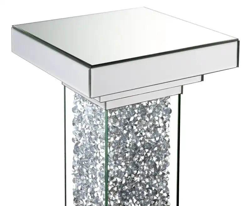 Luna 12 Mirrored Accent Table with Crystals