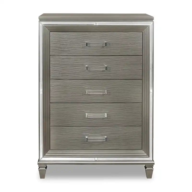 Max Bedroom Chest of Drawers, 5-Drawer, 38W x 54.3H, Glam