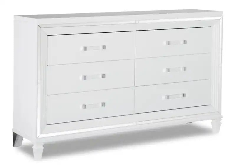 Max Bedroom 6-Drawer Dresser, 66W x 41H, Glam