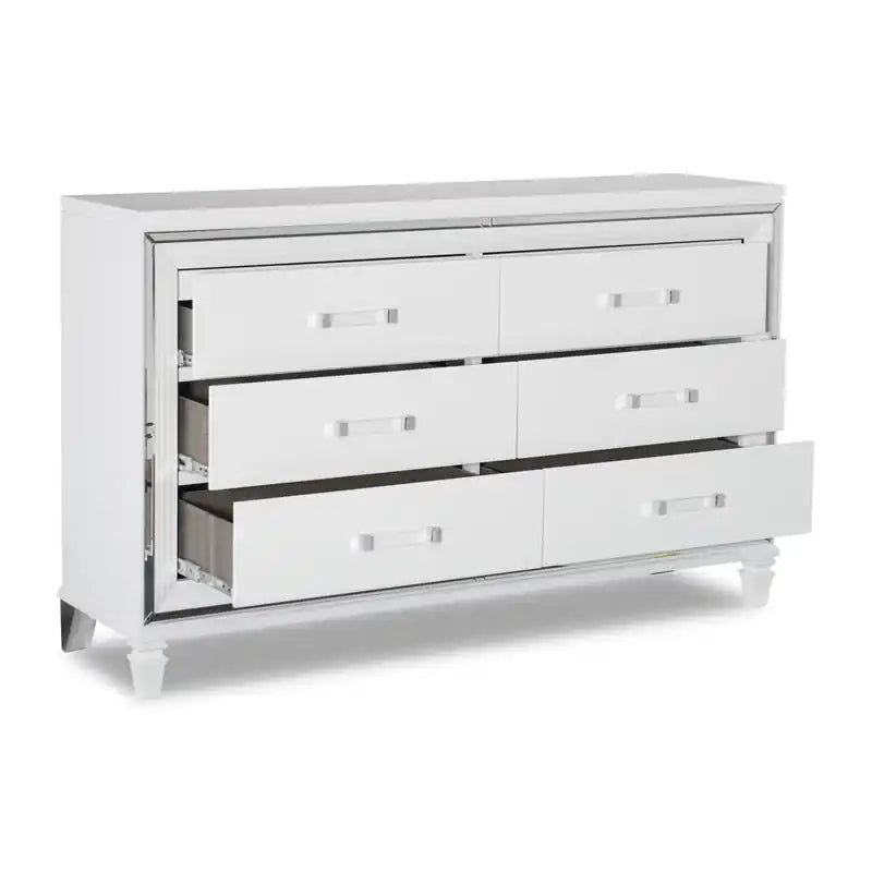 Max Bedroom 6-Drawer Dresser, 66W x 41H, Glam