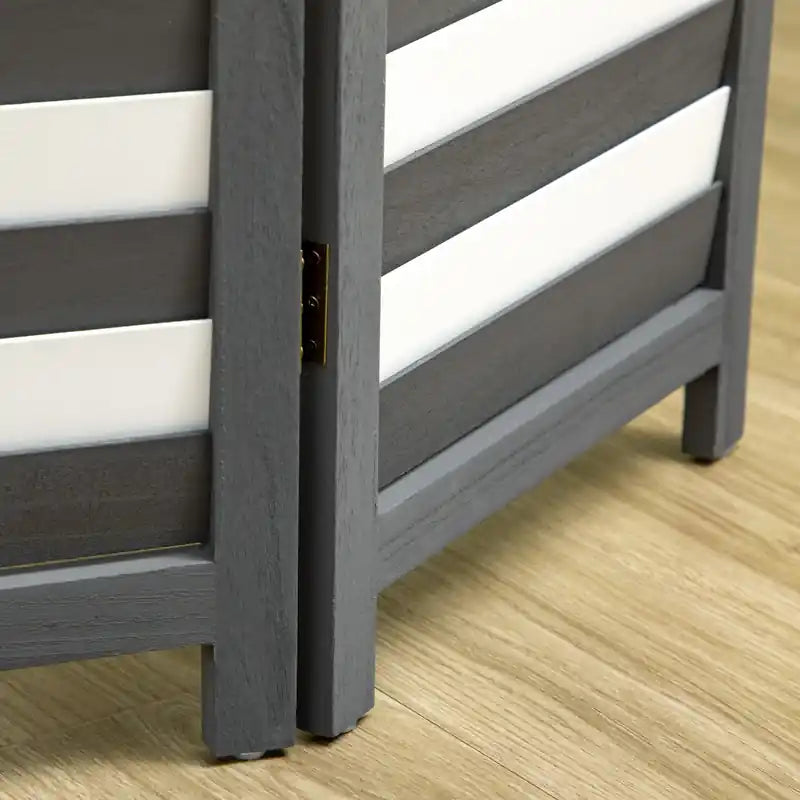 4-Panel Folding Room Divider with Louvred Privacy Screen, Freestanding Partition