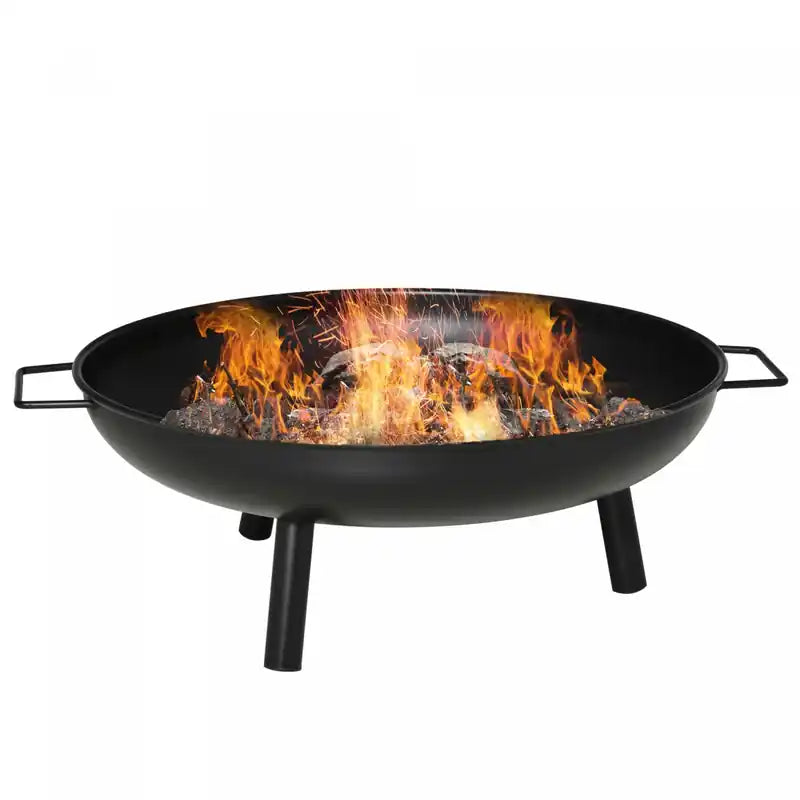 Outsunny 23 Round Outdoor Wood-burning Fire Pit With Support Legs