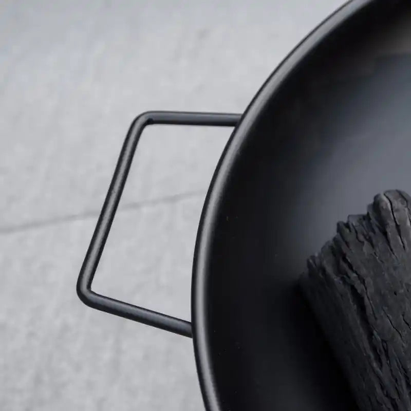 23" Round Wood-Burning Outdoor Fire Pit with Support Legs, Steel Bowl Design