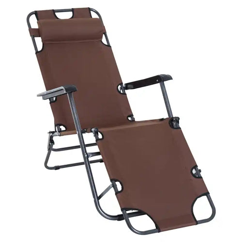 Outsunny Outdoor Lounge Chair 2-level Zero Gravity Recliner W/pillow