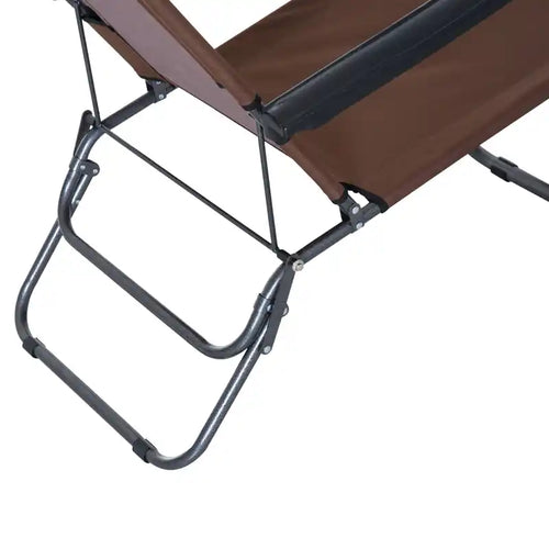 2-Level Zero Gravity Outdoor Lounge Chair with Pillow, Steel Frame Recliner