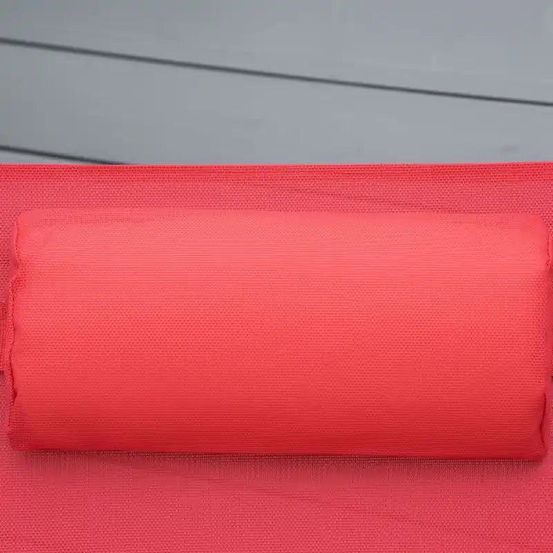 Steel Frame Portable Folding Chaise Lounge Chair, Adjustable Outdoor Recliner