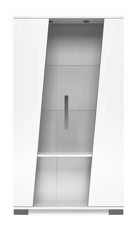 Raia Dining Curio with Storage & Glass Display Shelves - Made in Italy, Modern, 40W